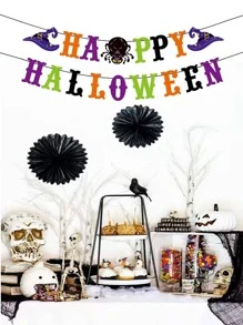 1件套字母設計拉旗 - 彩色 - 查看 1