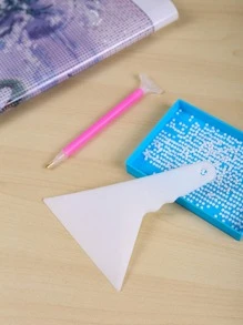 1入組白色鑽石畫校準特別更正板，汽車膜刮刀工具 - 白色 - 查看 2