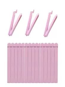 6pcs/set Plastic Food Sealing Clip, Minimalist Pink Bag Clip For Home