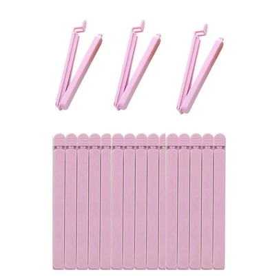 6 Cái/bộ Kẹp Niêm Phong Thực Phẩm Bằng Nhựa, Kẹp Túi Màu Hồng Tối Giản Cho Gia Đình