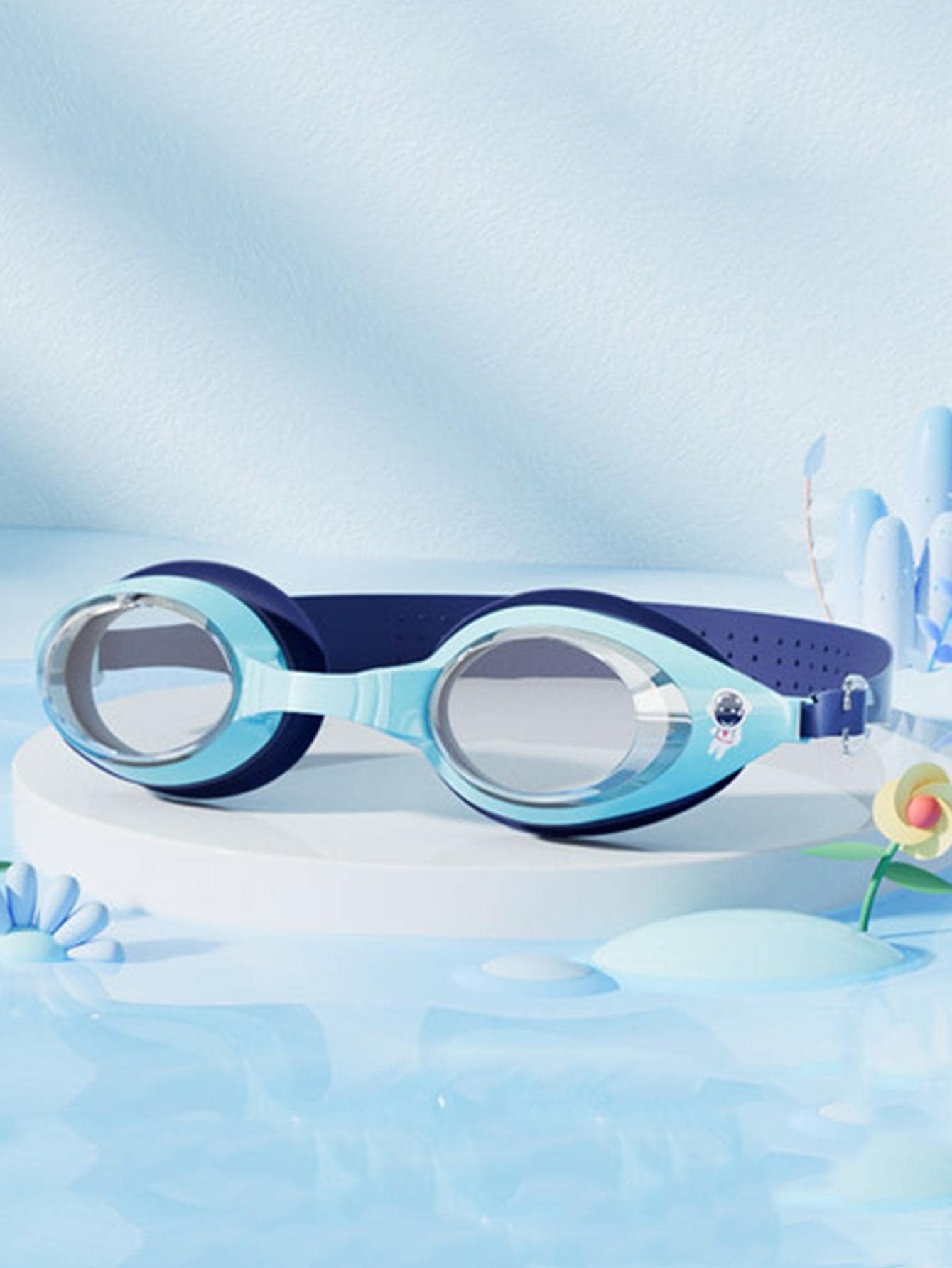 Cartoon Astronaut Pattern Swimming Goggles For Kids
