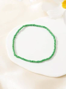 1入組時尚潮流優雅女士風格米珠子彈性腳錬 - 簡約 - 查看 8