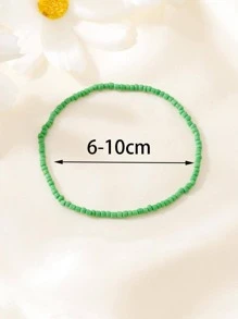 1入組時尚潮流優雅女士風格米珠子彈性腳錬 - 簡約 - 查看 11