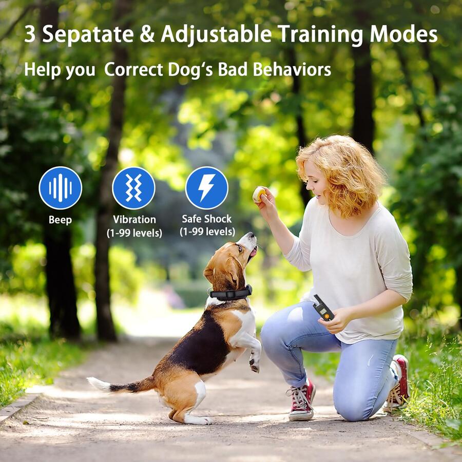 Dog bark Collar for Large Dogs 2600ft, BSROLUNA Dog bark Collar with