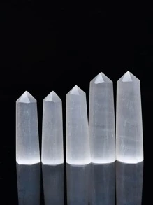 1個天然水晶褐煙石水晶石柱棒墨水噴泉筆底座迷妳煙灰缸 - 亞硒酸鹽 - 查看 2