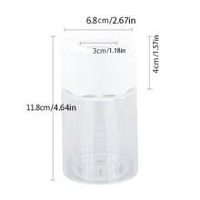 1入組塑料植物容器，現代透明家用花盆 - 無色 - 查看 5