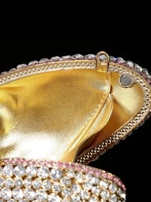 Crystal Bag Mini Novelty Bag, Rhinestone Decor Butterfly Design For Party,Party Rhinestone Handbag,Evening Bag Valentines - Multicolor - View 5