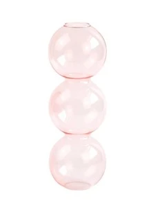 1 lọ hoa trong suốt thiết kế bong bóng, lọ hoa thủy tinh sáng tạo để trang trí nhà - Hồng - Xem 8