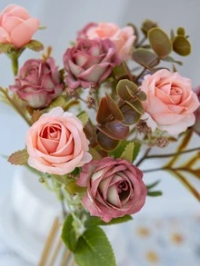 Bó hoa nhân tạo 1 cái - Màu Tím - Xem 3