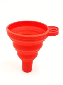 1入組可折疊矽膠漏斗 - 紅色 - 查看 2