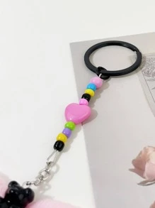 1 pieza Llavero ala & con adorno de corazón