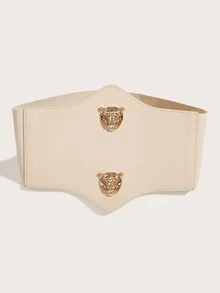 Thắt lưng trang trí đầu hổ - Màu be - Xem 2