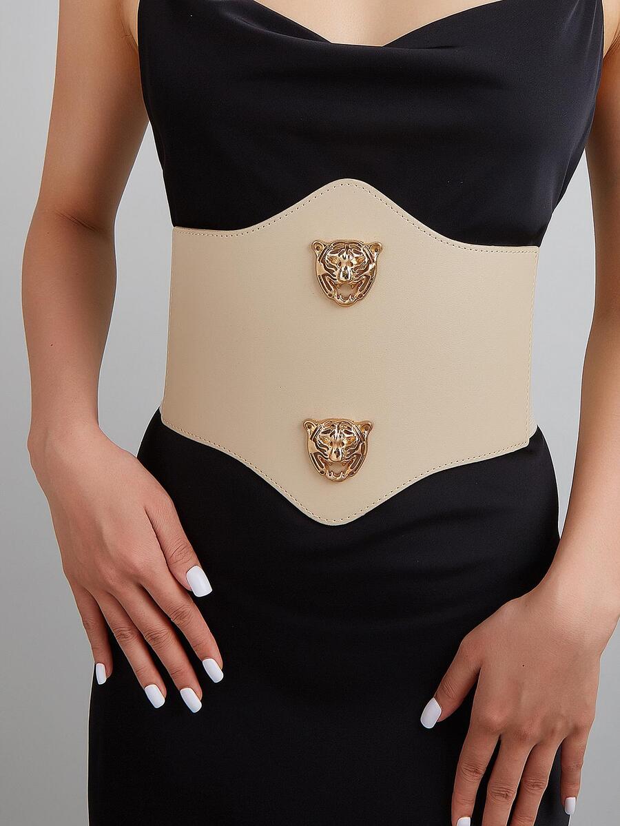 Thắt lưng trang trí đầu hổ - Màu be - Xem 1