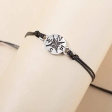 Vòng đeo tay trang trí bằng hợp kim kẽm hợp kim kẽm thời trang cho phụ nữ để làm quà tặng - màu đen - Xem 2