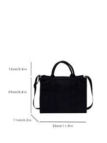 Fashionable Shoulder Tote Bag, Lightweight Canvas Handbag With Adjustable Strap, Simple Satchel Bag, Tote Bags For Students, Multiple Compartments, Perfect For Beach, School, Work & Daily Use