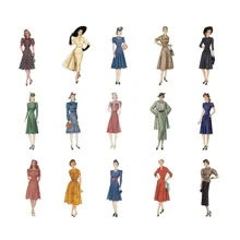 30pcs Vintage Scrapbooking Journalism Stickers Decorative Retro Character Collection Sticker - Red - View 1