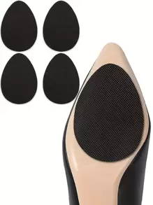 2 miếng lót giày chống trượt, miếng lót giày cao gót bằng cao su tổng hợp chống trượt - màu đen - Xem 1