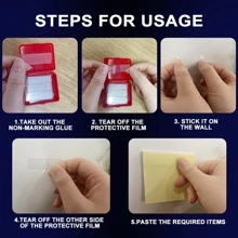 1box PVC Double-sided Tape, Simple Clear Tape For Home - Clear - View 7