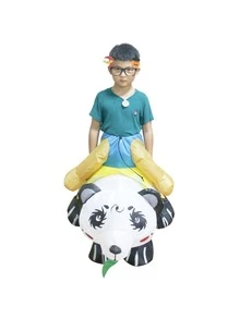 Cartoon Panda Design Inflatable Costume - Black and White - View 2