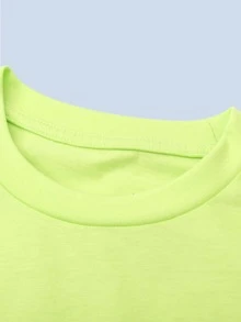 Toddler Girls Cartoon Graphic Tee - Lime Green - View 3