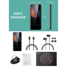 32GB MP3 Player with Bluetooth 5.0, AGPTEK A19X 2.4" Curved Screen Portable Music Player with Speaker Lossless Sound with FM Radio, Voice Recorder, Supports up to 128GB - 黑色 - 查看 8