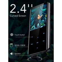 32GB MP3 Player with Bluetooth 5.0, AGPTEK A19X 2.4" Curved Screen Portable Music Player with Speaker Lossless Sound with FM Radio, Voice Recorder, Supports up to 128GB - 黑色 - 查看 6