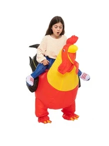 Disfraz con diseño de pollo inflable