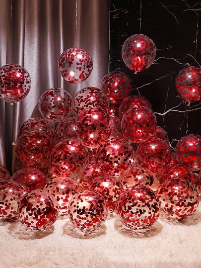 20 pezzi Set di palloncini decorati con paillettes, kit di palloncini in lattice moderni per l'allestimento di feste, per il ritorno a scuola, per San Valentino