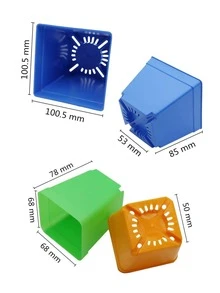 20pcs/set Plastic Plant Container, Daily Yellow Flower Pot For Garden - Yellow - View 6