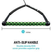 75 ft Wakeboard Rope, 4 Section Dyneema Watersport Rope with EVA Handle for Wakeboard, Water Ski and Kneeboard - Màu xanh lá - Xem 3