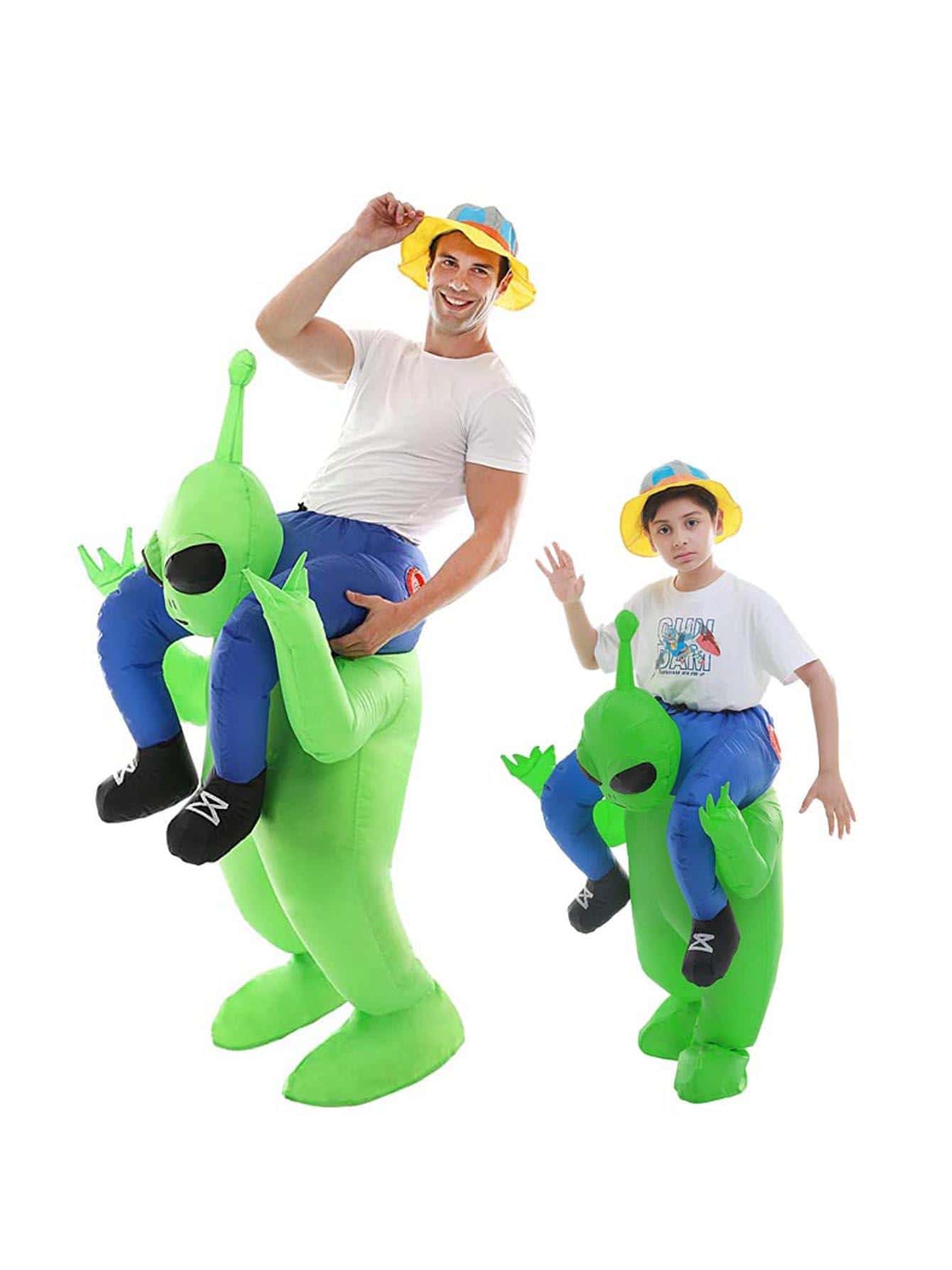 Disfraz con extraterrestre diseño inflable - Verde - Ver 1