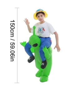 Disfraz con extraterrestre diseño inflable - Verde - Ver 8