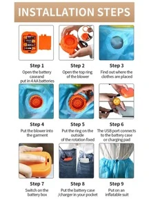 Disfraz con extraterrestre diseño inflable - Verde - Ver 10