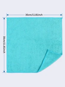 12pcs/set Solid Color Cleaning Cloth, Modern Polyester Cleaning Cloth For Household - Multicolor - View 3