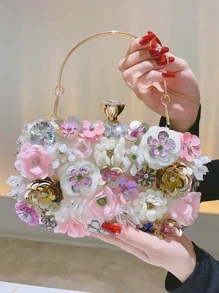 Túi đeo vai hoa, Túi sườn xám, Túi cầm tay tiên nữ, Túi dự tiệc, Túi phù dâu, Túi cô dâu, Túi vuông, Túi dạ hội, Túi cầm tay ngọc trai, Túi đính hạt sequin, Túi đựng váy trang trọng, Túi đeo vai xích - Nhiều màu - Xem 3