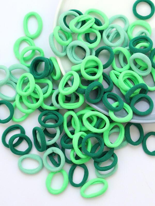 100pcs Solid Hair Tie