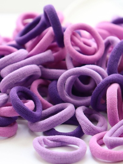 100pcs Solid Hair Tie