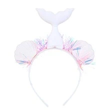 1入組隨機色魚尾裝飾派對髮箍 - 彩色 - 查看 6