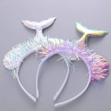 1入組隨機色魚尾裝飾派對髮箍 - 彩色 - 查看 3