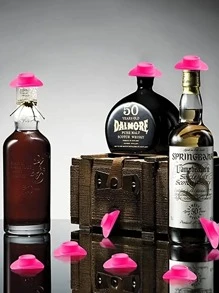 10 piezas mini vaquero occidental Sombrero para Botella Decoración - Rosa - Ver 3