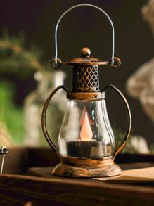 1pc Retro LED Kerosene Lamp Night Light, Table Lamp, Bedside Light, Decorative Atmosphere Light, Outdoor Camping Camping Light, Home Decor, Bedroom Decor, Wedding Decor, party Decor - Yellow - View 3