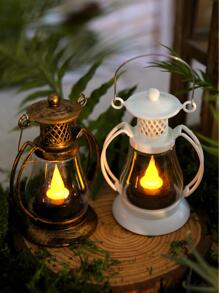 1pc Retro LED Kerosene Lamp Night Light, Table Lamp, Bedside Light, Decorative Atmosphere Light, Outdoor Camping Camping Light, Home Decor, Bedroom Decor, Wedding Decor, party Decor - Yellow - View 6