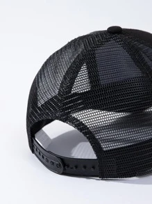 Nam Cá Vá Trang Trí Mũ Trucker - màu đen - Xem 3