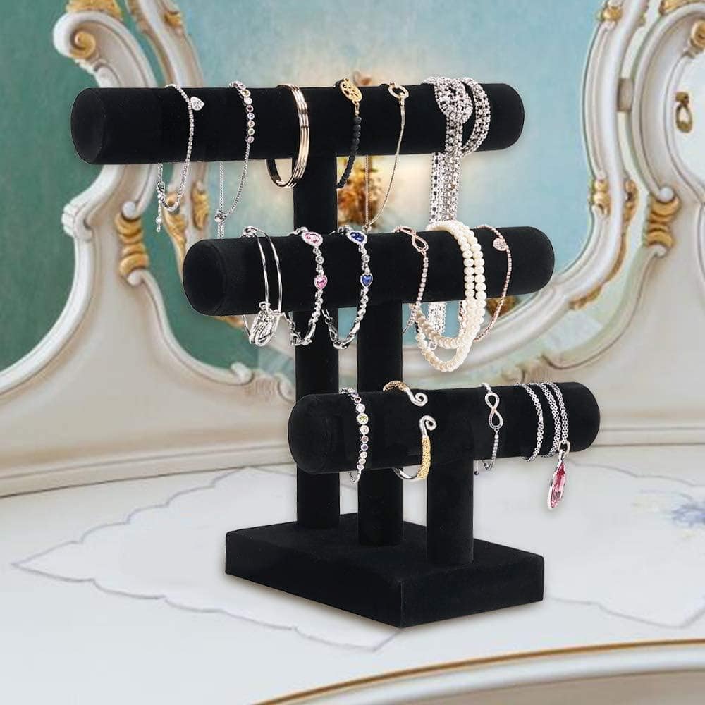 3 Tier Jewelry Organizer Display Stand, Bracelet Necklace Earrings Tower Holder Stand Storage Rack