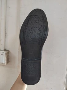 男士金屬裝飾一腳蹬洋裝商務辦公男士正裝鞋 - 藍色 - 查看 4