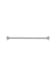 HSEAN 1pc Stainless Steel Telescopic Wardrobe Rod, Modern Silver Retractable Closet Pull Out Rod - Silver - View 4