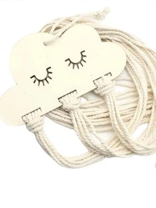 1 pieza Horquilla en forma de nube de madera DIY almacenamiento cuerda - Caqui - Ver 4