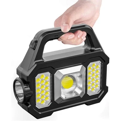 1 Miếng Mặt trời Có thể sạc lại Đèn tia chớp Không thấm nước COB Led Đuốc Rực rỡ Ánh sáng Có thể mang đi Mạnh mẽ Đèn lồng Đối với Cắm trại