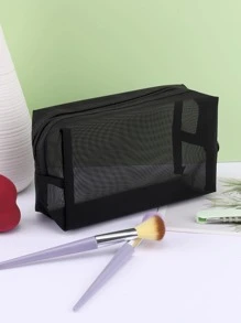 1 cái, Túi đựng mỹ phẩm dạng lưới trong suốt, Túi xách tay dung tích lớn, Túi đựng đồ vệ sinh cá nhân siêu di động và Túi đựng mỹ phẩm, Túi đựng đồ trang điểm, Túi đựng mỹ phẩm, Vật dụng thiết yếu khi đi du lịch, Dung tích lớn, Túi đựng đồ trang điểm lớn, Quà tặng Giáng sinh, Túi, Du lịch, Quà tặng cho phụ nữ Vật dụng thiết yếu khi đi du lịch, Túi, Túi cầm tay / Túi xách nhỏ, Túi đựng đồ trang điểm, Sắp xếp đồ trang điểm, Túi, Giá để cọ, Túi mini, Túi đựng dung tích lớn - màu đen - Xem 2