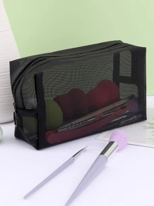 1 cái, Túi đựng mỹ phẩm dạng lưới trong suốt, Túi xách tay dung tích lớn, Túi đựng đồ vệ sinh cá nhân siêu di động và Túi đựng mỹ phẩm, Túi đựng đồ trang điểm, Túi đựng mỹ phẩm, Vật dụng thiết yếu khi đi du lịch, Dung tích lớn, Túi đựng đồ trang điểm lớn, Quà tặng Giáng sinh, Túi, Du lịch, Quà tặng cho phụ nữ Vật dụng thiết yếu khi đi du lịch, Túi, Túi cầm tay / Túi xách nhỏ, Túi đựng đồ trang điểm, Sắp xếp đồ trang điểm, Túi, Giá để cọ, Túi mini, Túi đựng dung tích lớn - màu đen - Xem 5